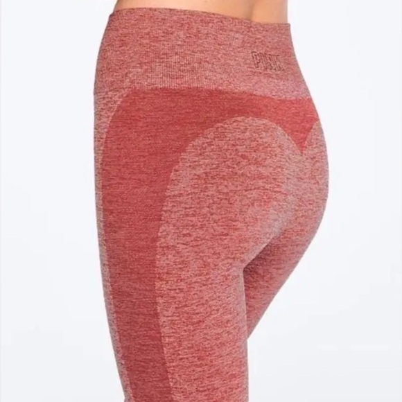 PINK Victoria's Secret Seamless Workout Tights Leggings Heart Size Small S - Picture 6 of 9